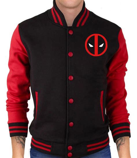 deadpool replica jacket|deadpool varsity jacket.